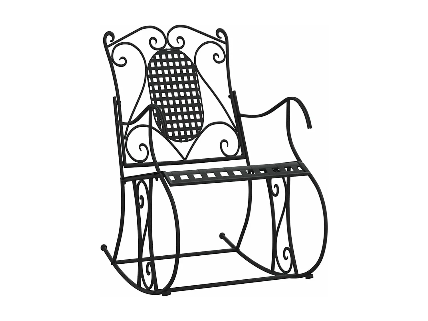 Schommelbank 84 cm staal zwart