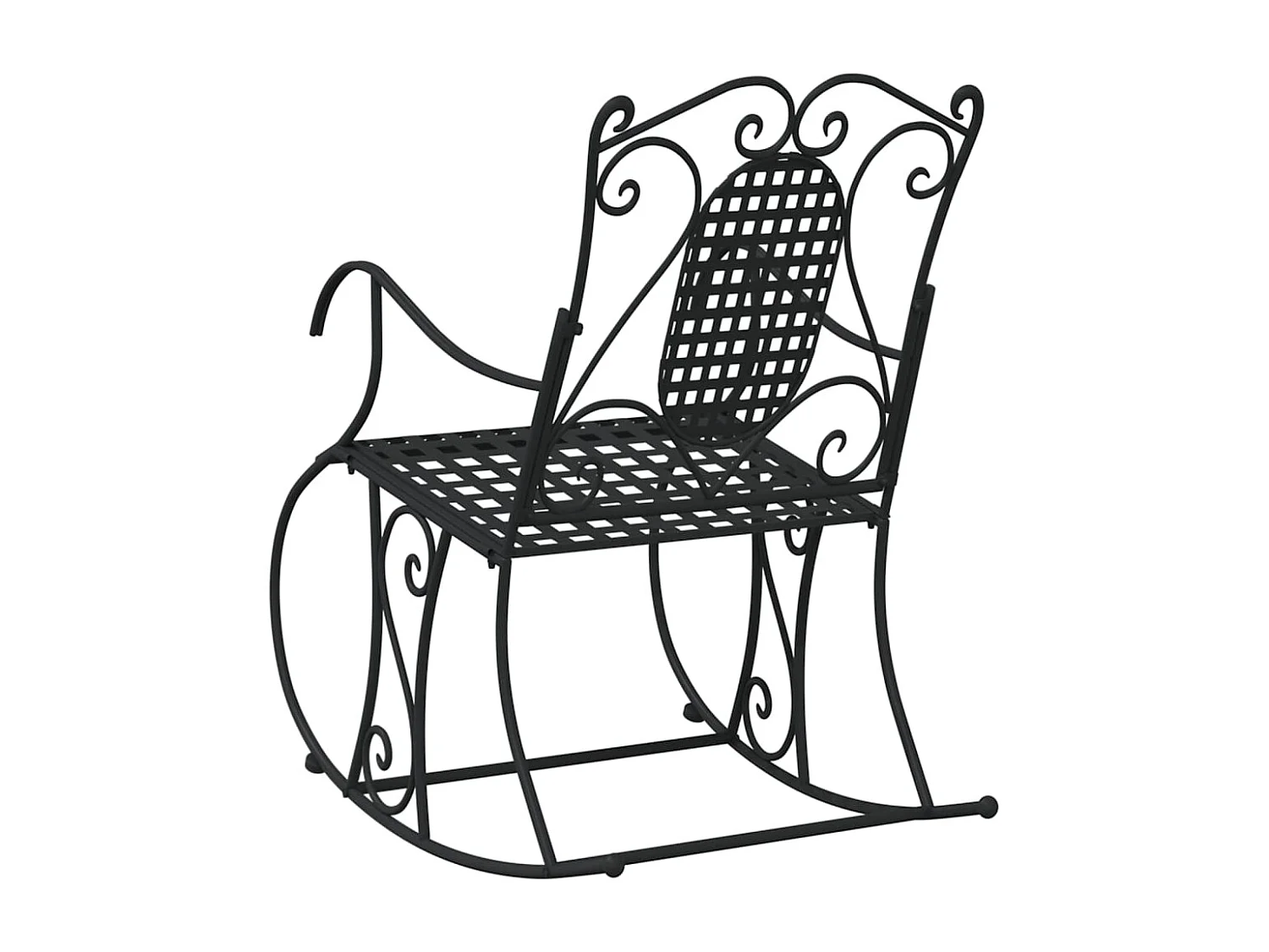 Schommelbank 84 cm staal zwart