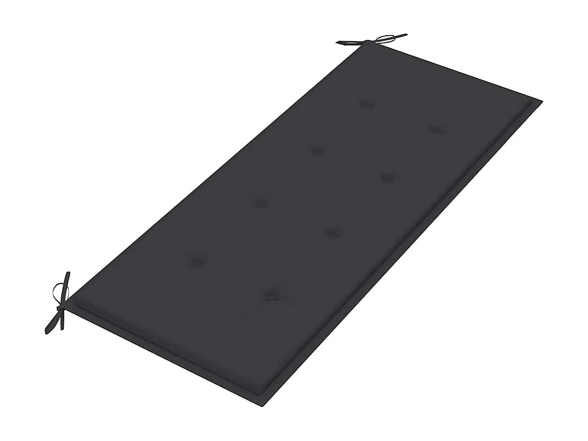 Banc de jardin avec coussin 120 cm Bambou