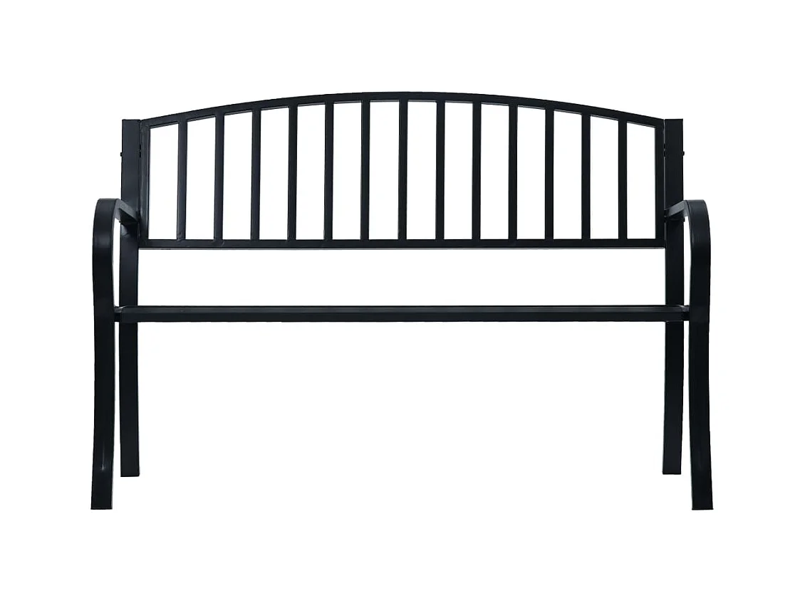 Tuinbank 125 cm staal zwart