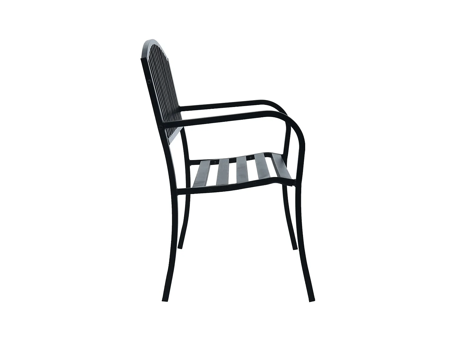 Tuinbank 125 cm staal zwart