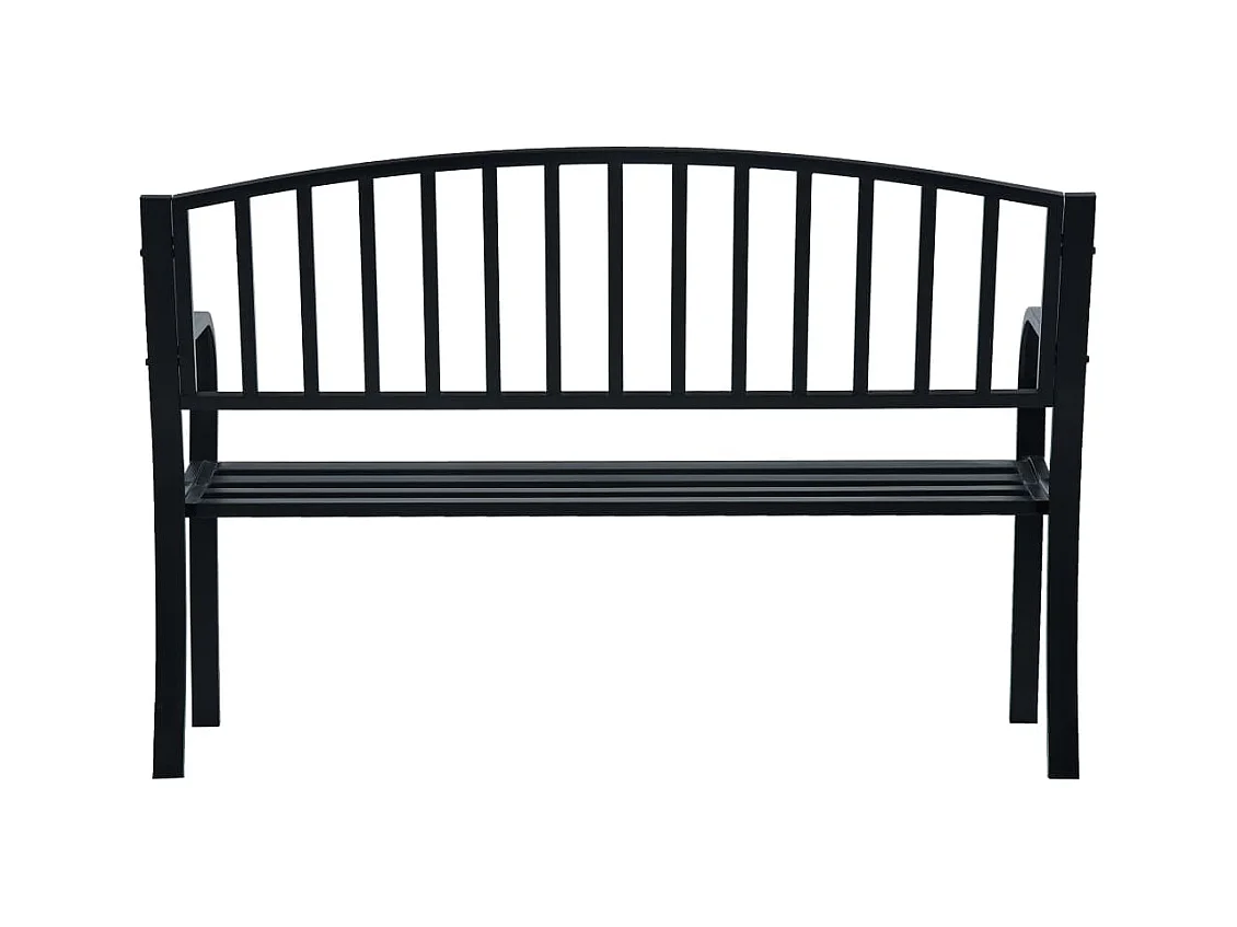 Tuinbank 125 cm staal zwart