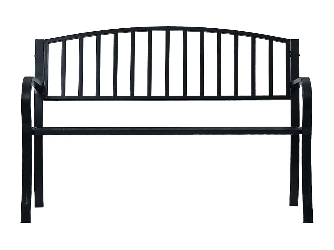 Banc de jardin 125 cm Noir Acier