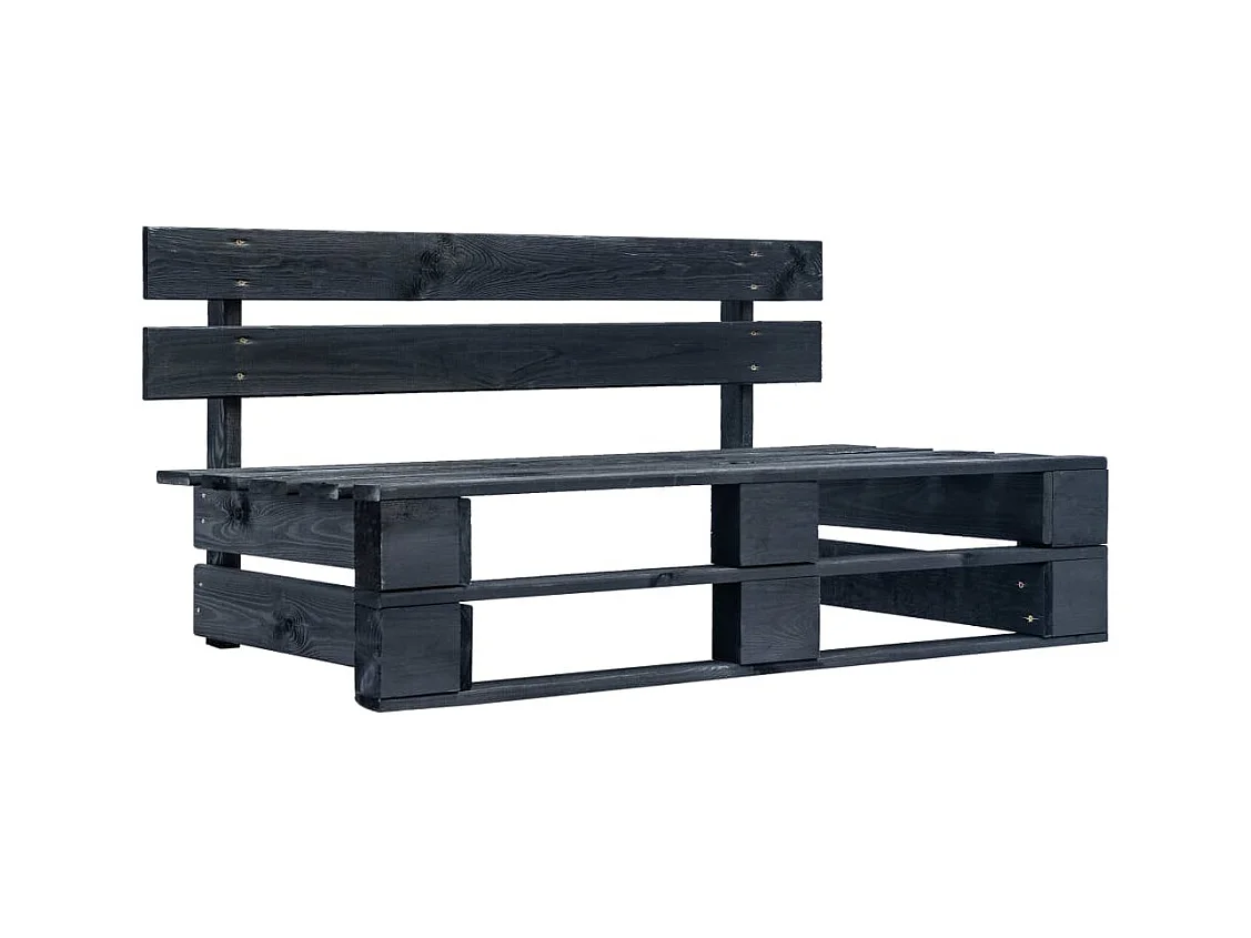 Banc palette de jardin Bois Noir