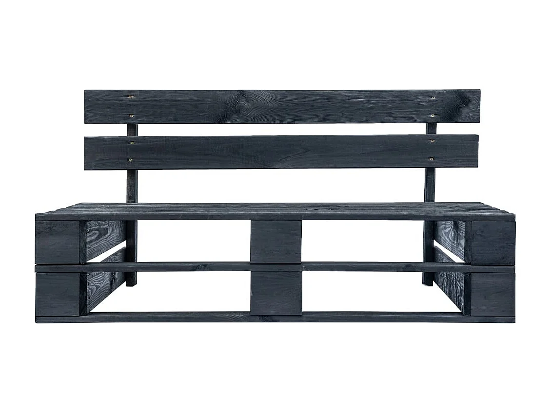 Banc palette de jardin Bois Noir