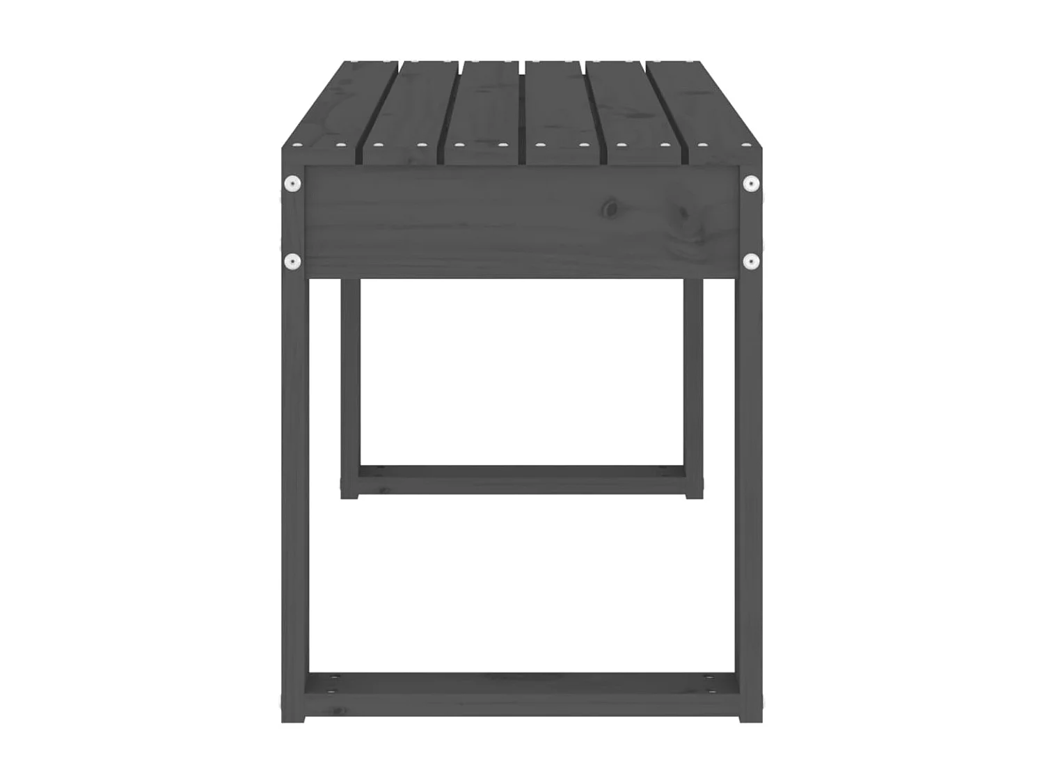 Banco de jardim 80x38x45 cm madeira de pinho maciça cinzento