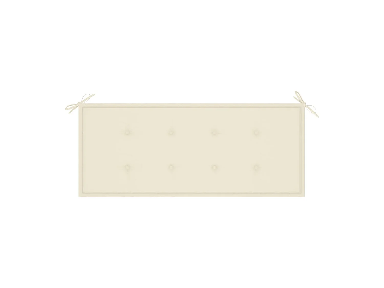 Banco de jardín con cojín madera maciza de acacia 120 cm