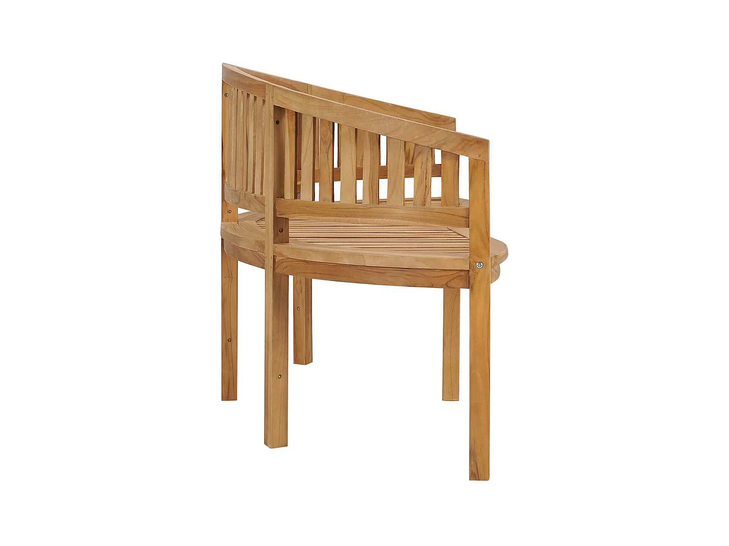 Banc de jardin en forme de banane 180 cm Bois de teck solide