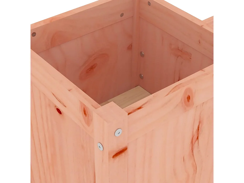 Banco con jardineras madera maciza de abeto Douglas 180x36x63cm