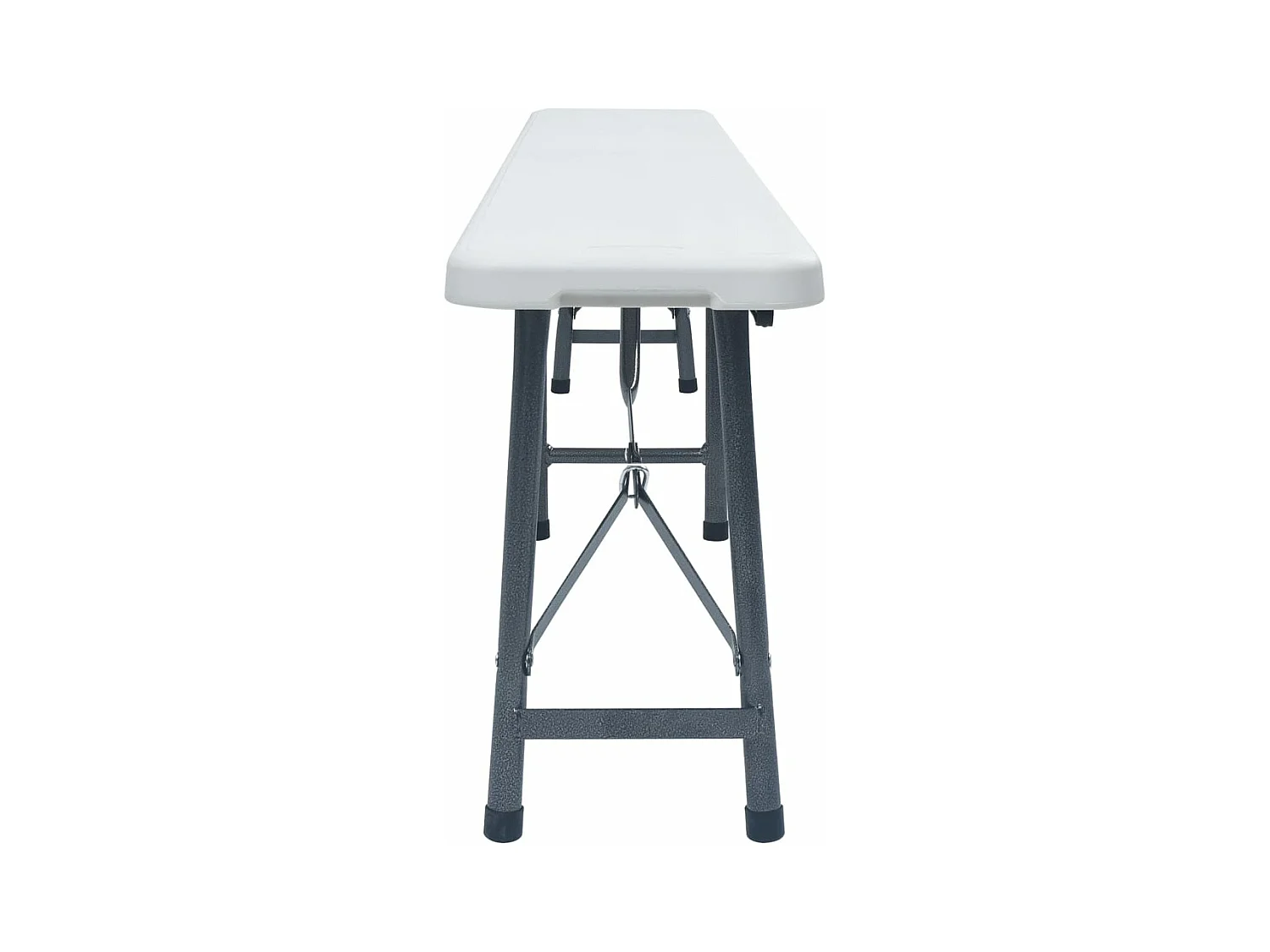 Bancs de jardin pliables 2 pièces 180 cm PEHD Blanc