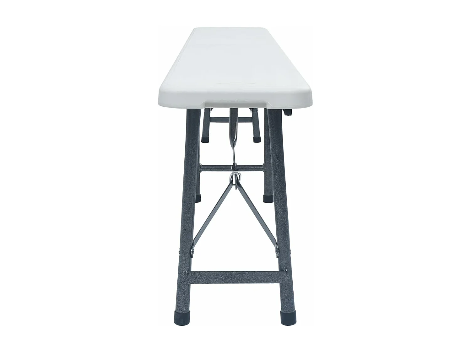 Bancs de jardin pliables 2 pièces 180 cm PEHD Blanc