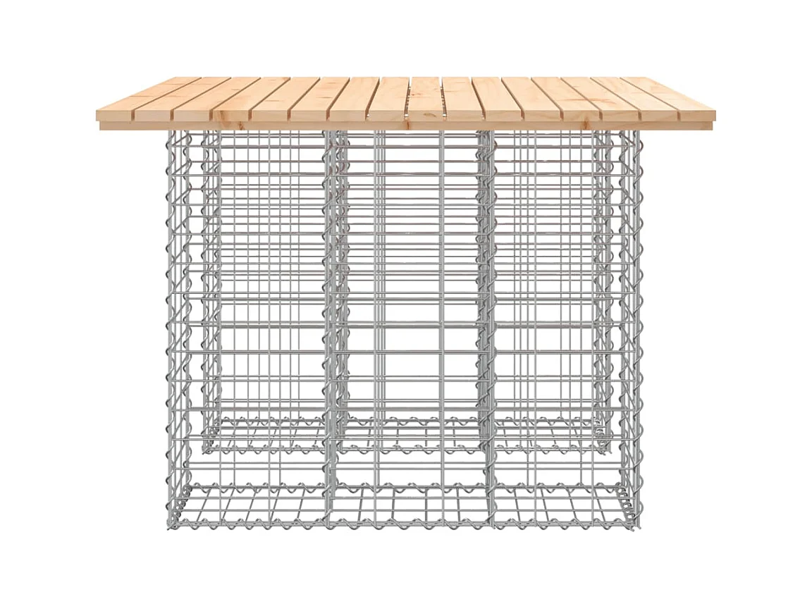 Banc de jardin design de gabion 100x102x72cm bois massif de pin