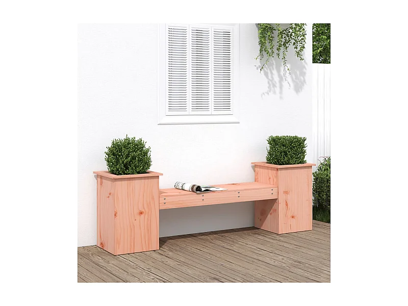 Banc avec jardinières 184,5x39,5x56,5cm bois massif de douglas