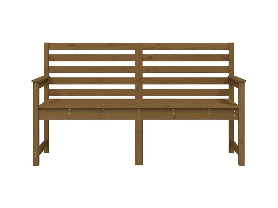 Banc de jardin marron miel 159,5x48x91,5 cm bois de pin massif