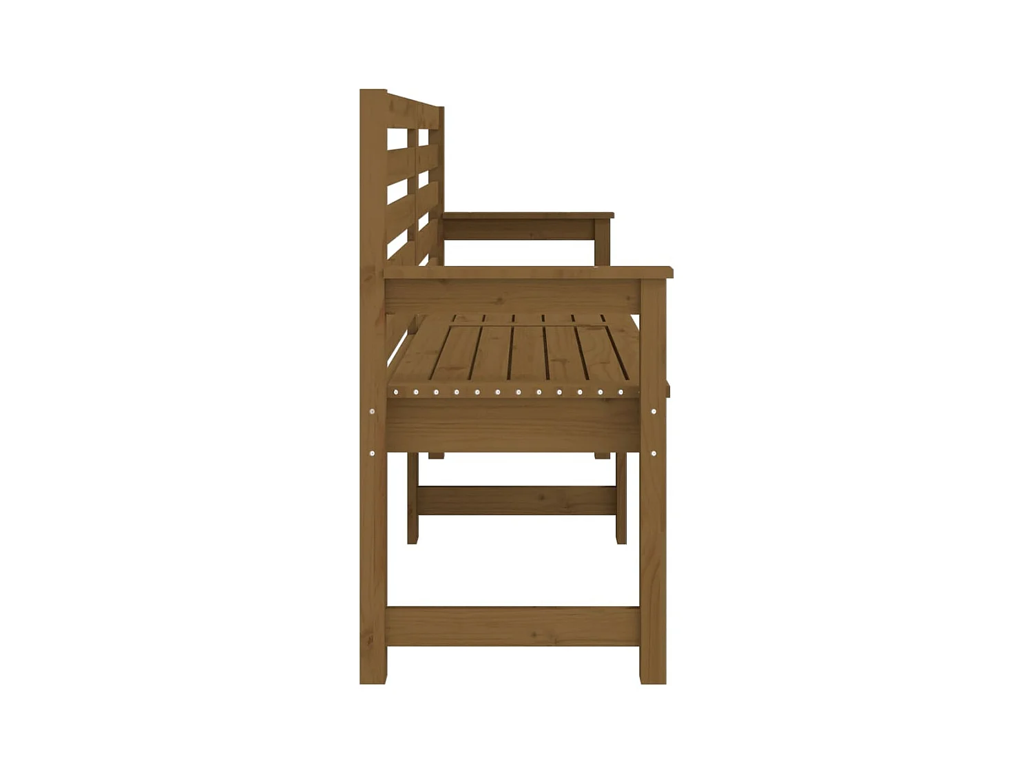 Banc de jardin marron miel 159,5x48x91,5 cm bois de pin massif