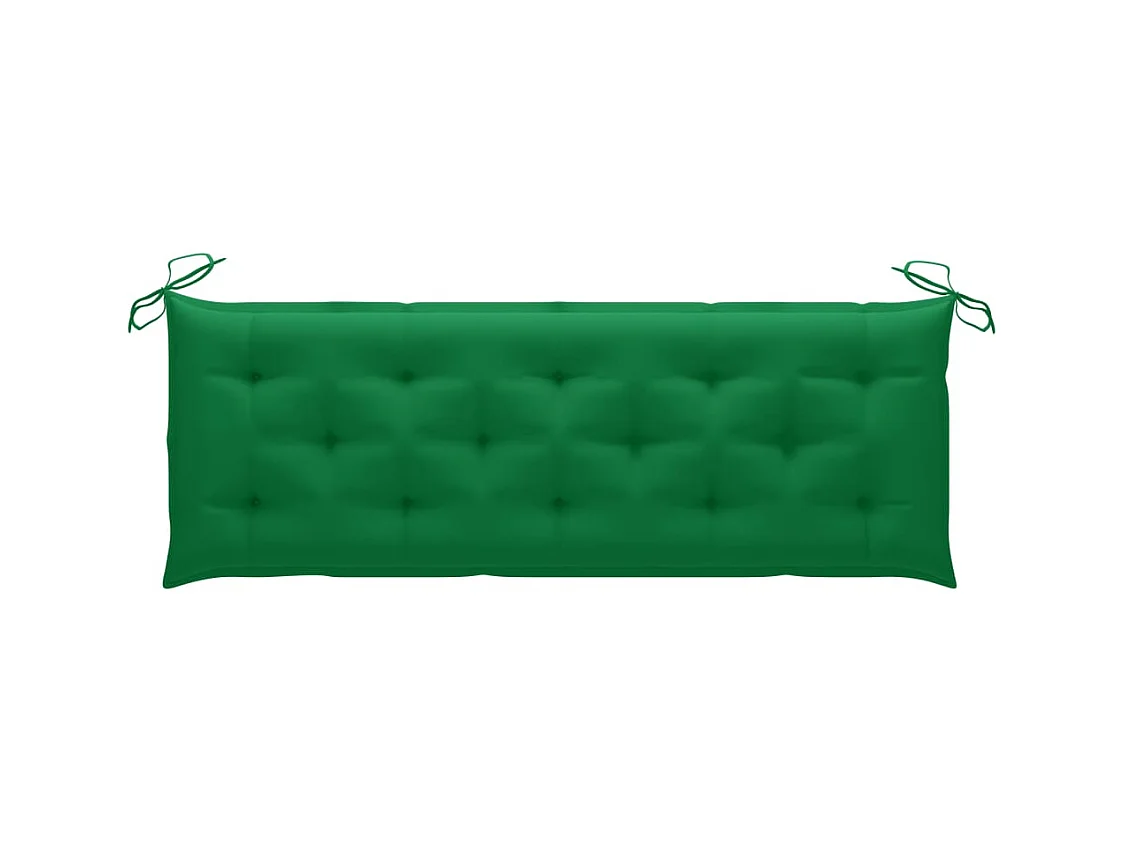 Banc de jardin empilable et coussin 159 cm Bois de teck massif