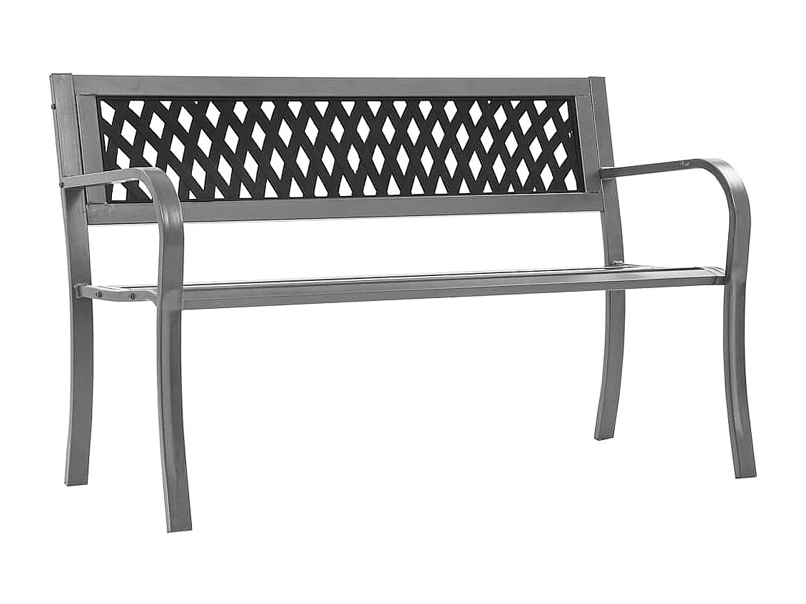 Tuinbank 120 cm staal zwart