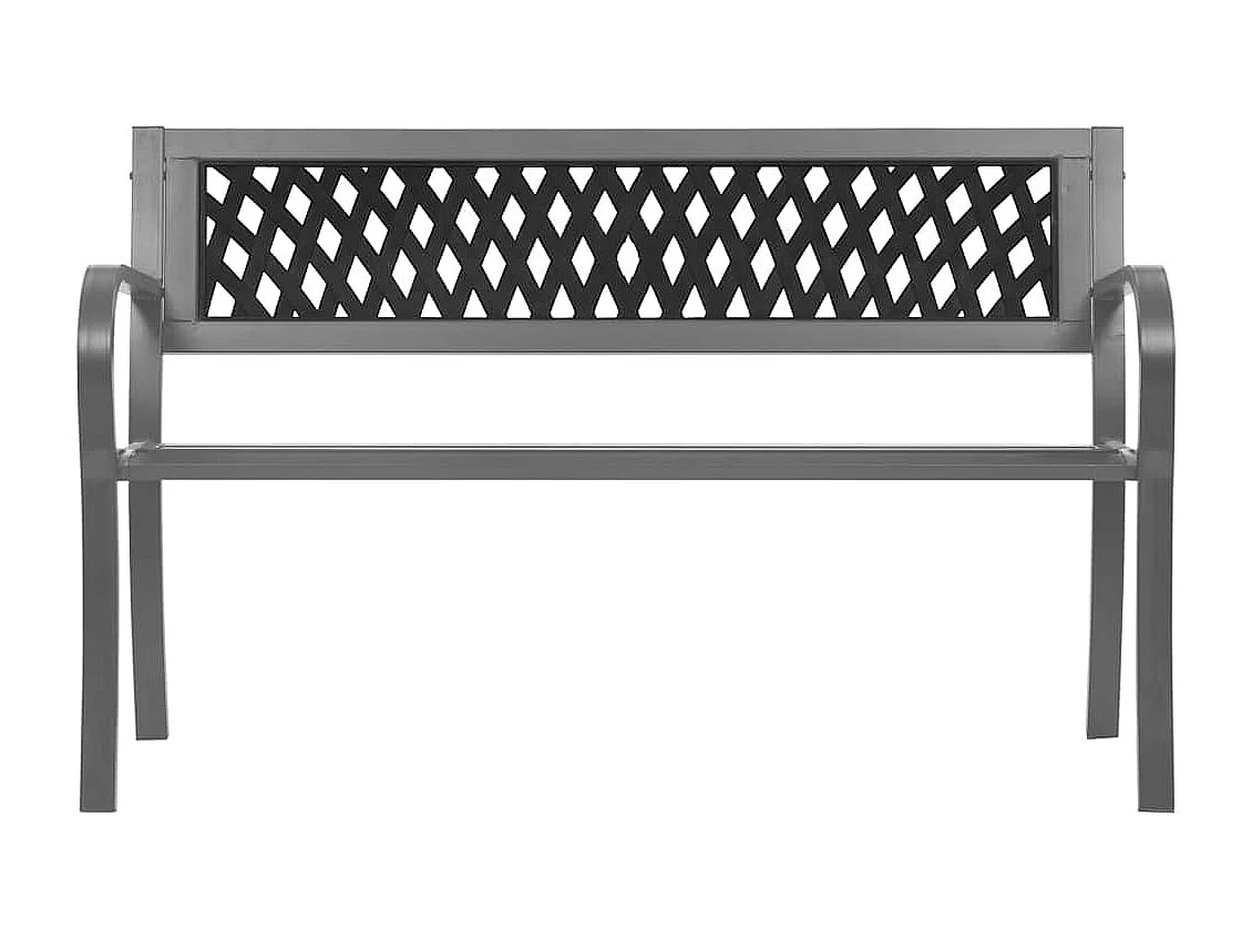 Tuinbank 120 cm staal zwart