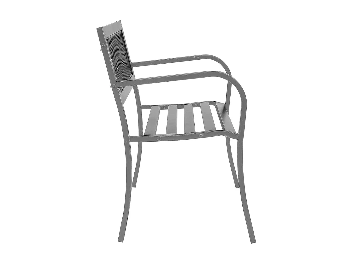 Tuinbank 120 cm staal zwart