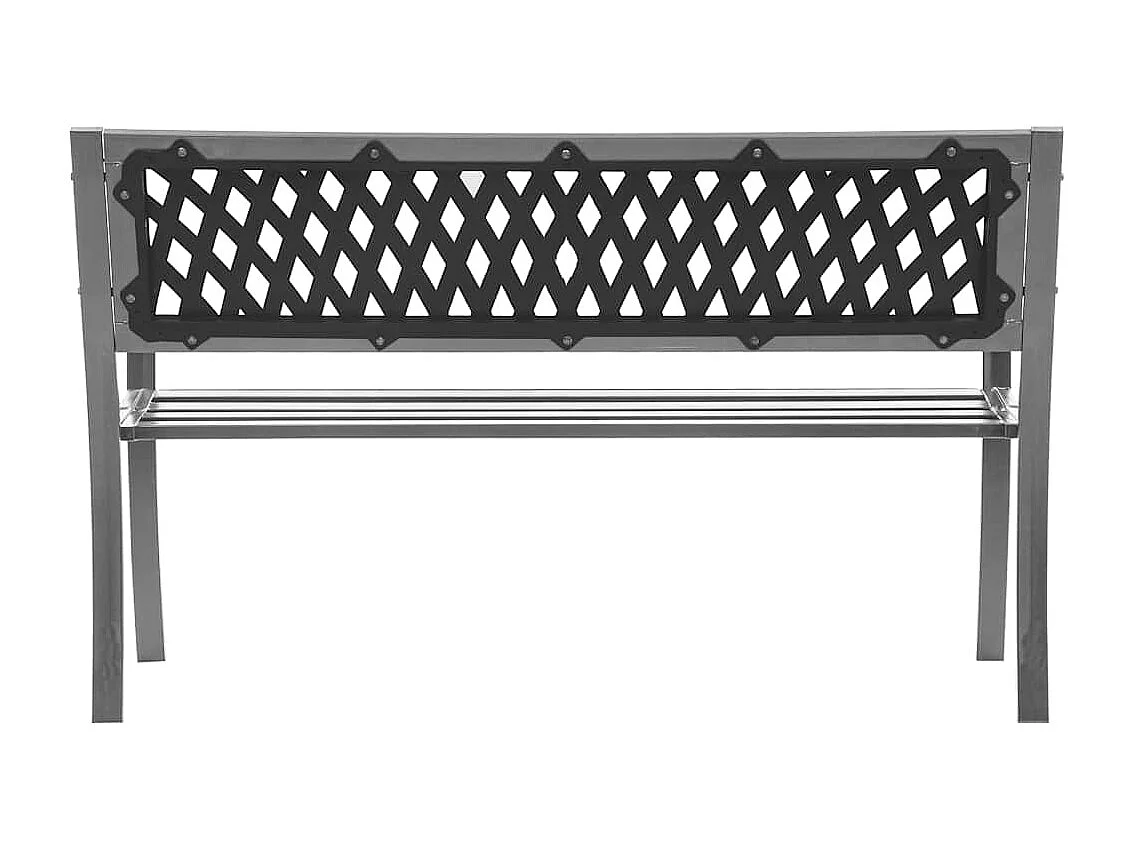 Tuinbank 120 cm staal zwart