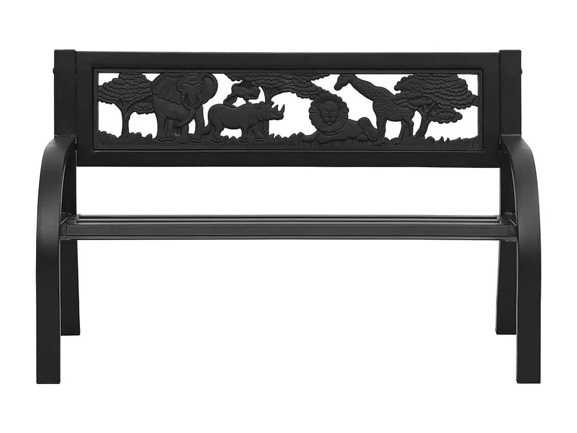 Banco de jardín para niños de acero 86 cm