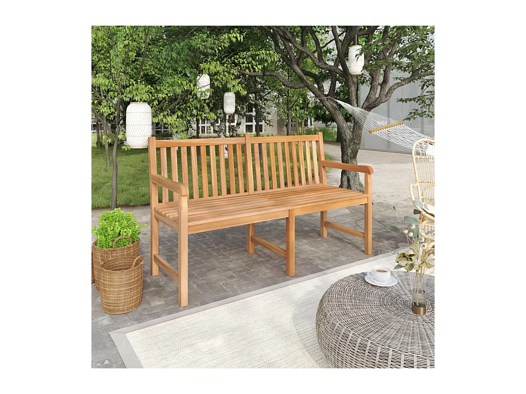 Banc de jardin 150 cm Bois de teck solide