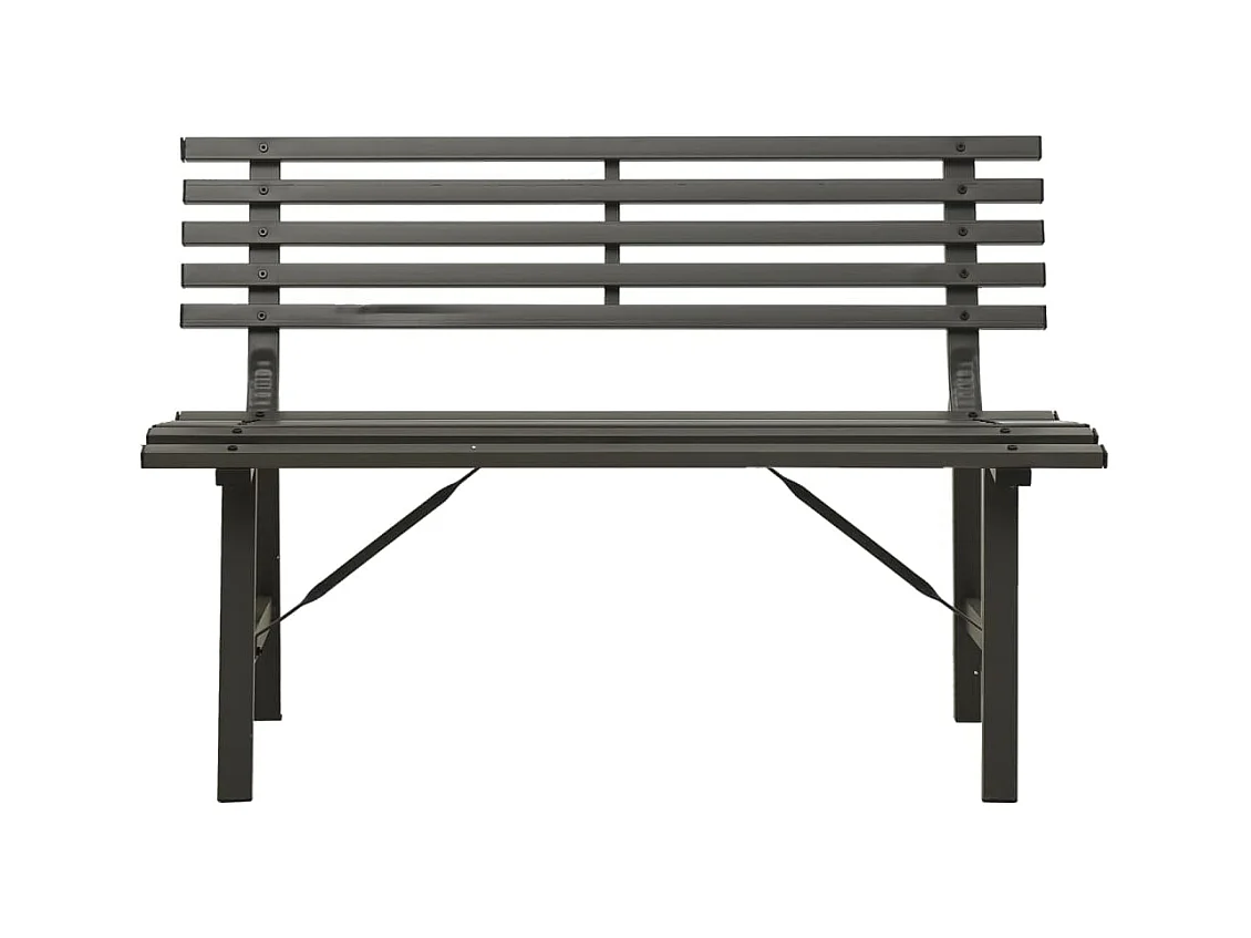 Banc de jardin 110 cm Acier Noir