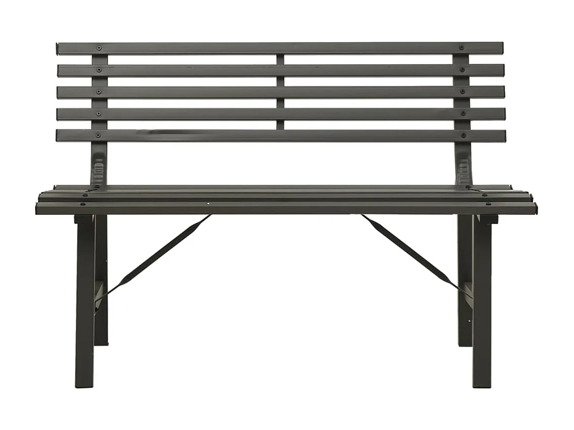 Banc de jardin 110 cm Acier Noir