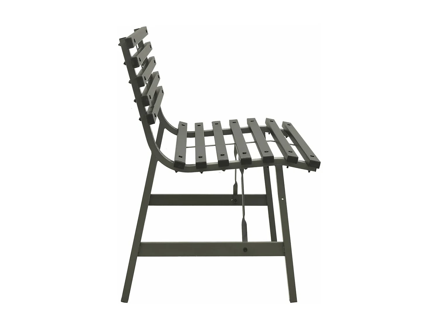Banc de jardin 110 cm Acier Noir