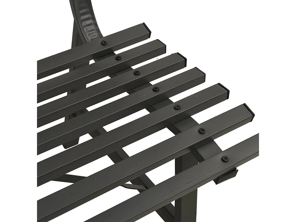 Banc de jardin 110 cm Acier Noir