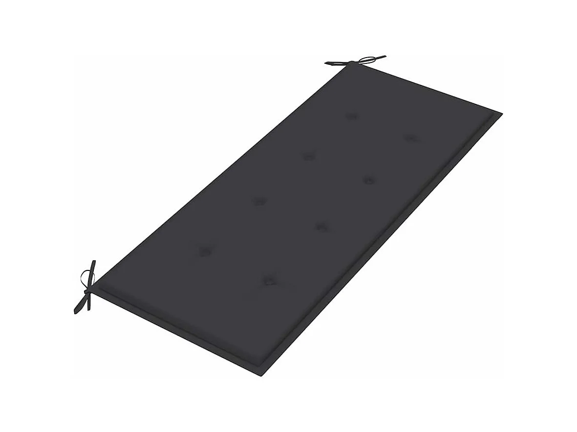 Banc de jardin 2 places avec coussin 120 cm Bois d'eucalyptus