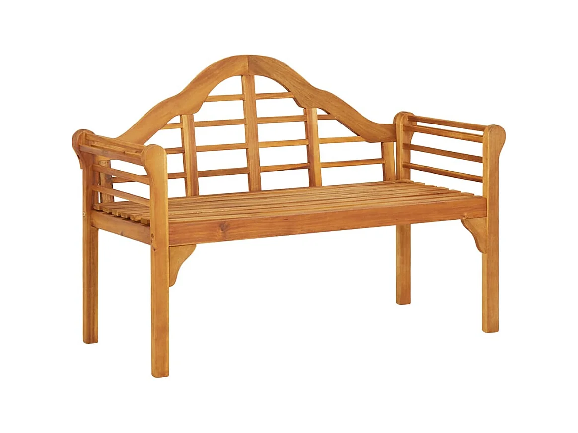 Banco de jardín madera maciza de acacia 125 cm