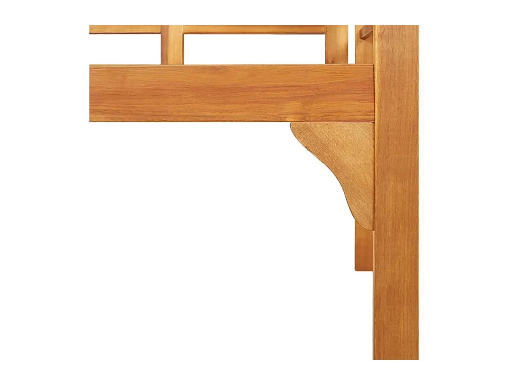 Banco de jardín madera maciza de acacia 125 cm