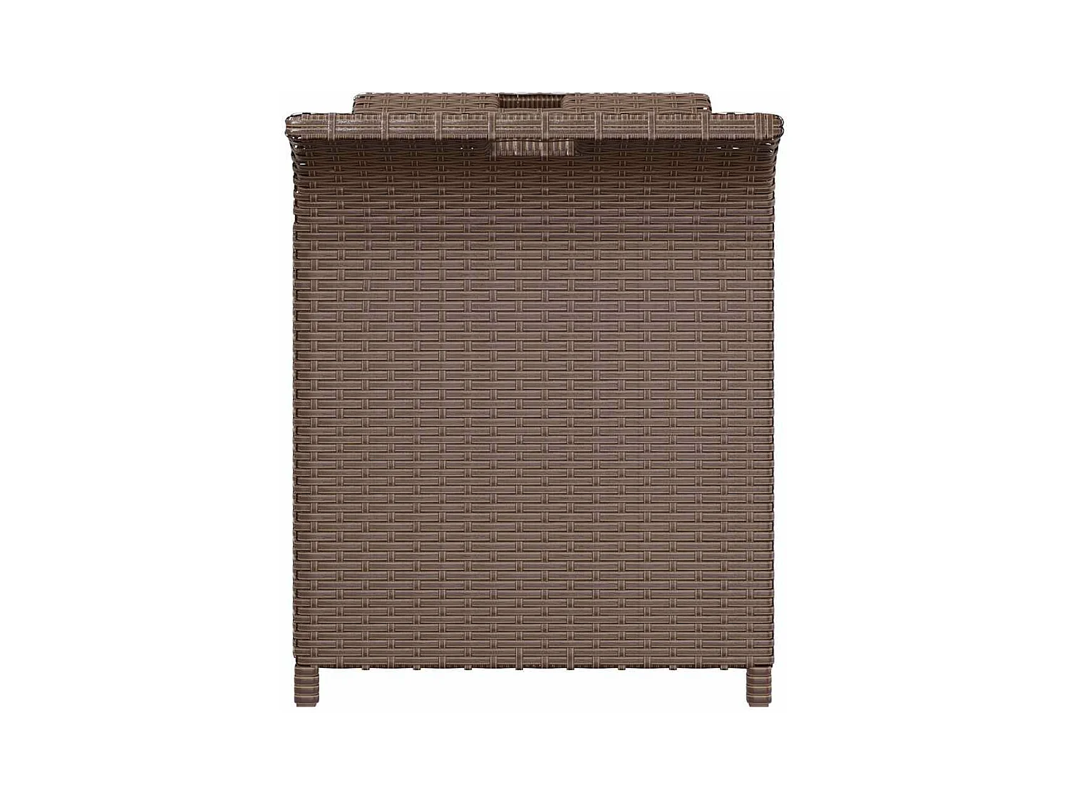 Banc de jardin avec coussin marron 116x46x57 cm résine tressée