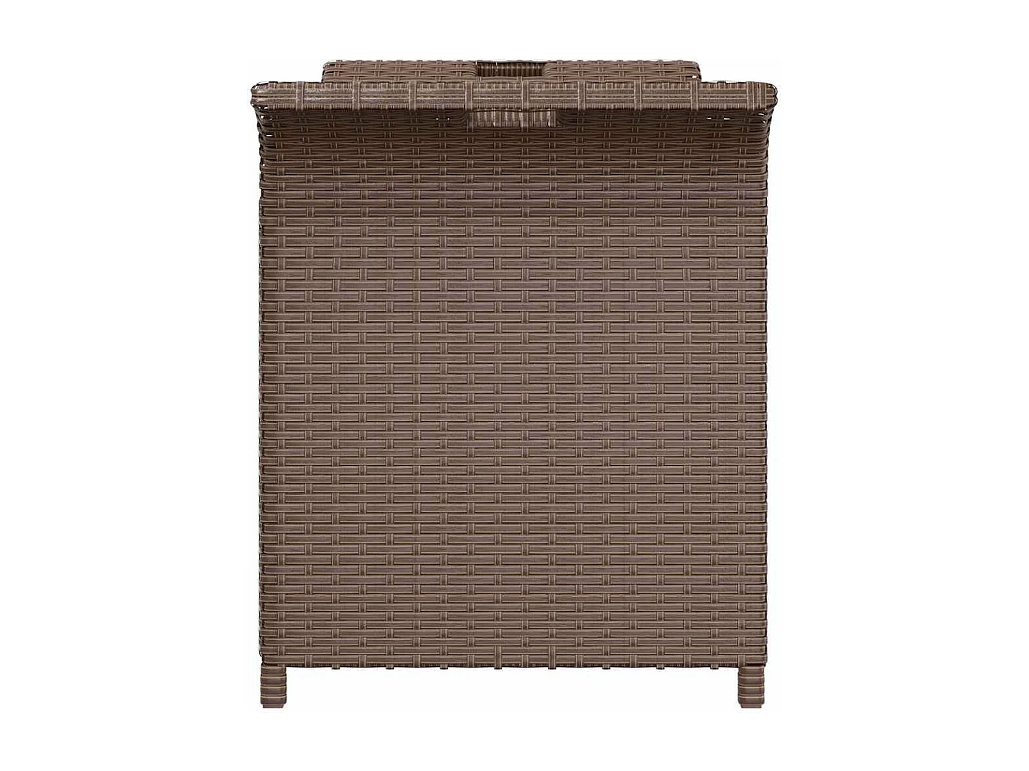 Banc de jardin avec coussin marron 116x46x57 cm résine tressée