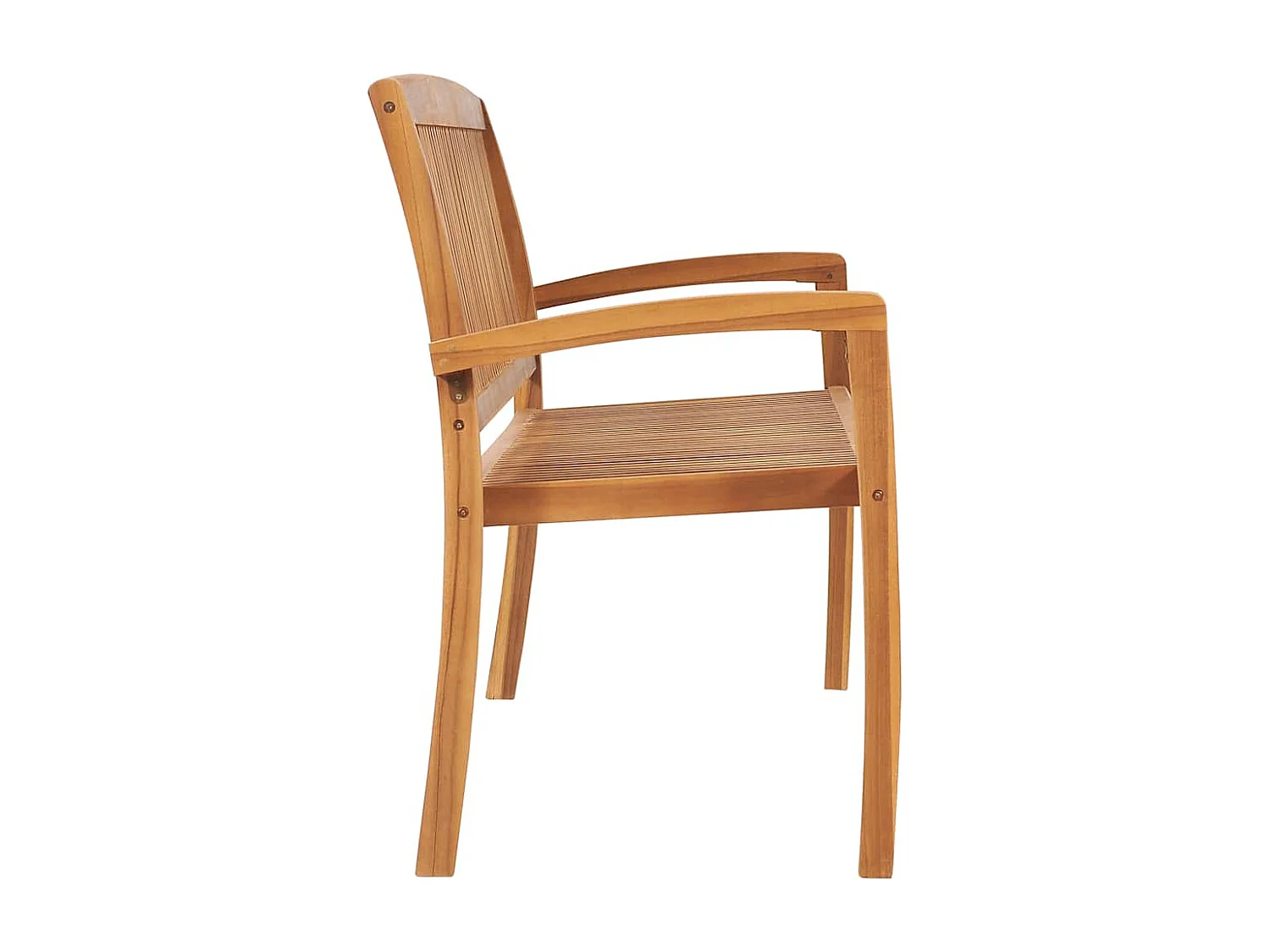 Banc 3 places empilable de jardin 159 cm Bois de teck solide