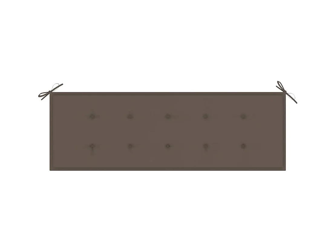 Banc de jardin empilable et coussin 159 cm Bois de teck massif