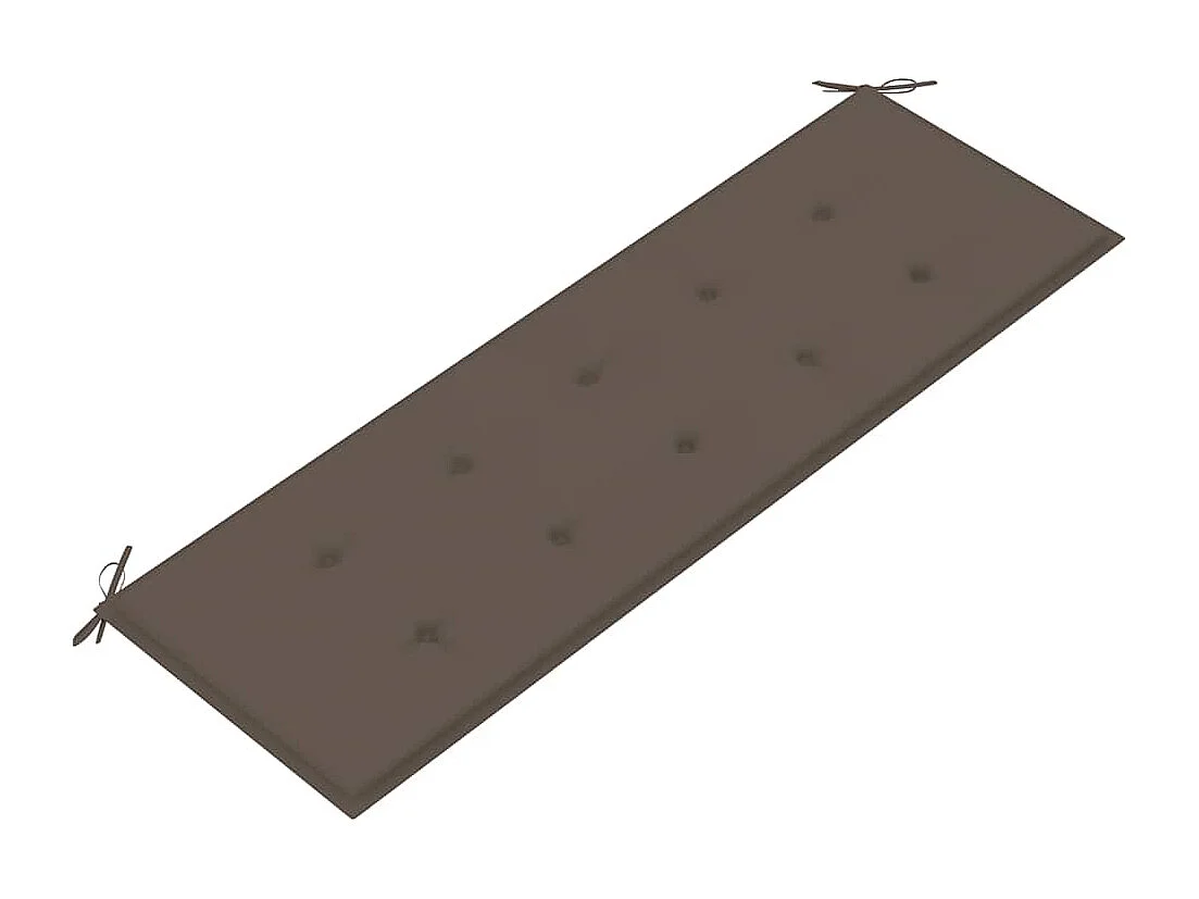 Banc de jardin empilable et coussin 159 cm Bois de teck massif