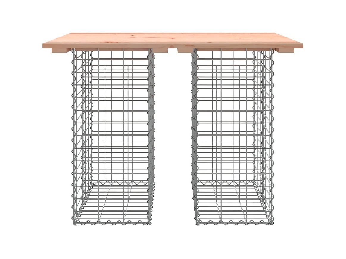 Banc de jardin design gabion 100x70x72cm bois massif de douglas