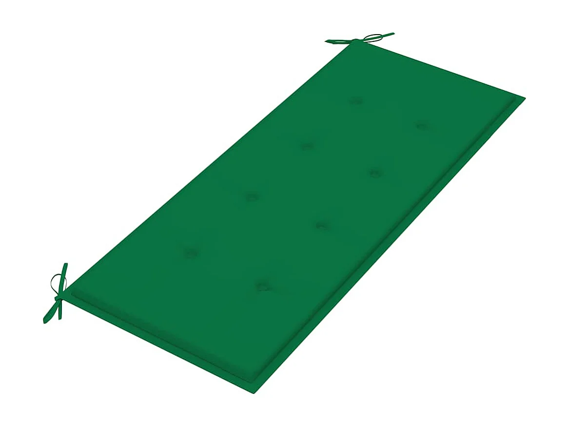 Banc de jardin 2 places avec coussin 120 cm Bois d'eucalyptus