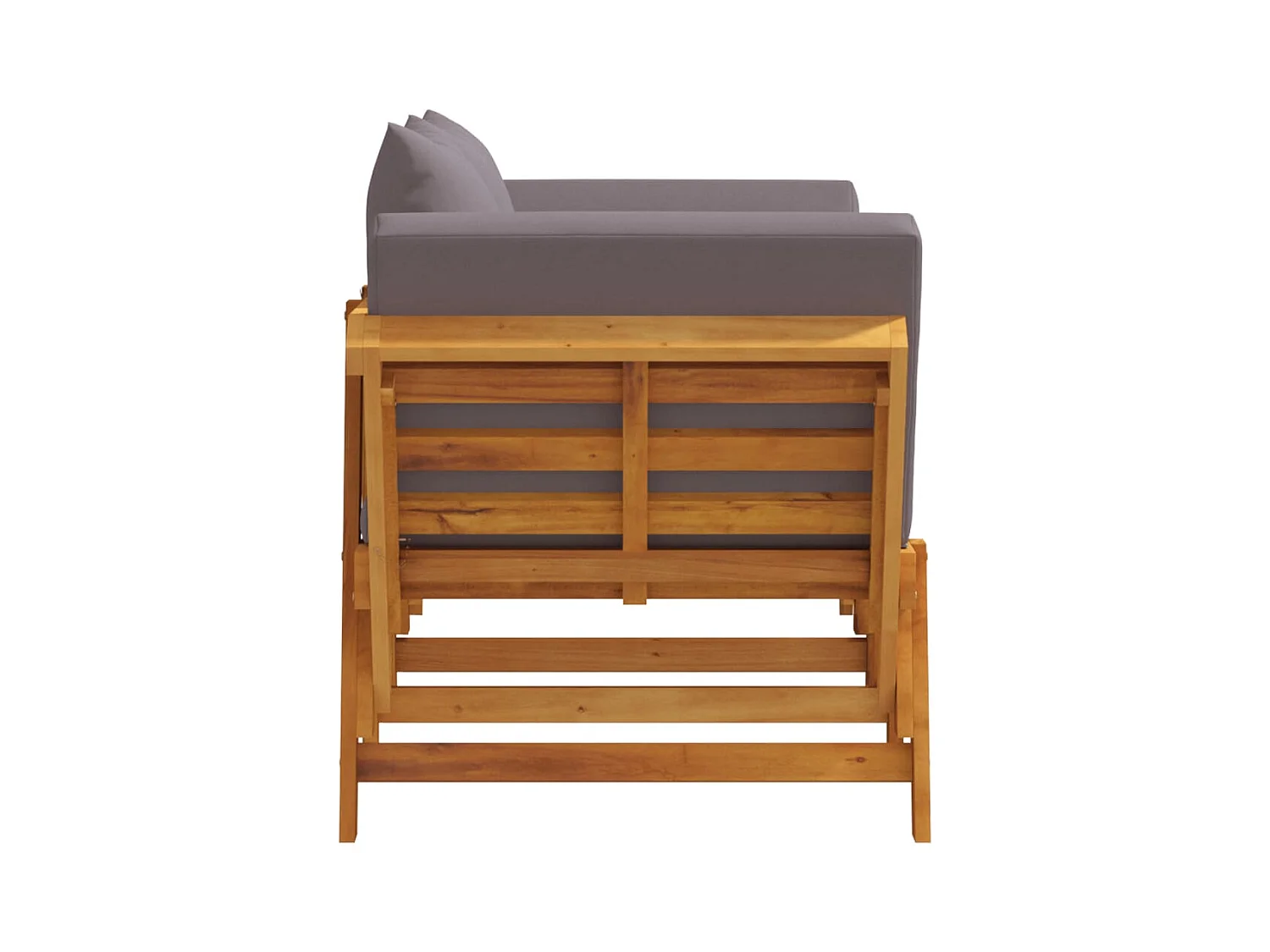 Banc de jardin avec coussins 2 en 1 bois d'acacia massif