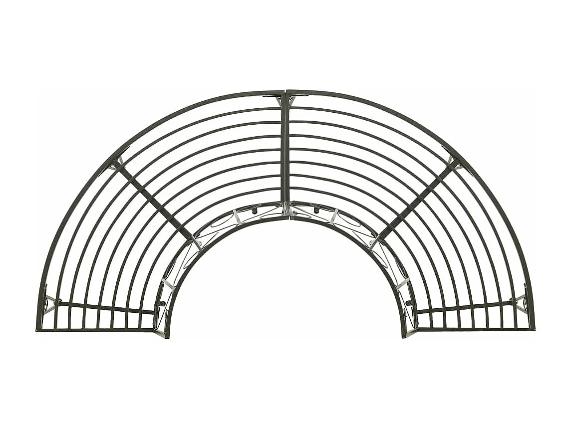 Banc d'arbre de jardin Demi-rond 160 cm Acier