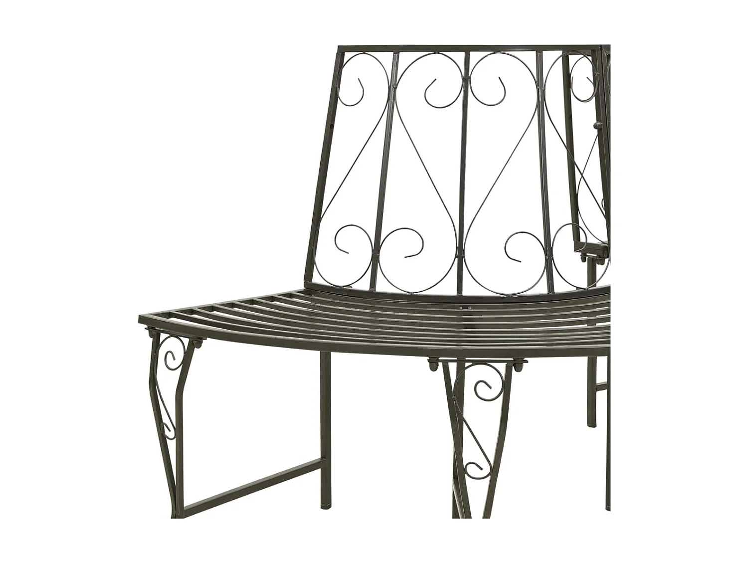 Banc d'arbre de jardin Demi-rond 160 cm Acier