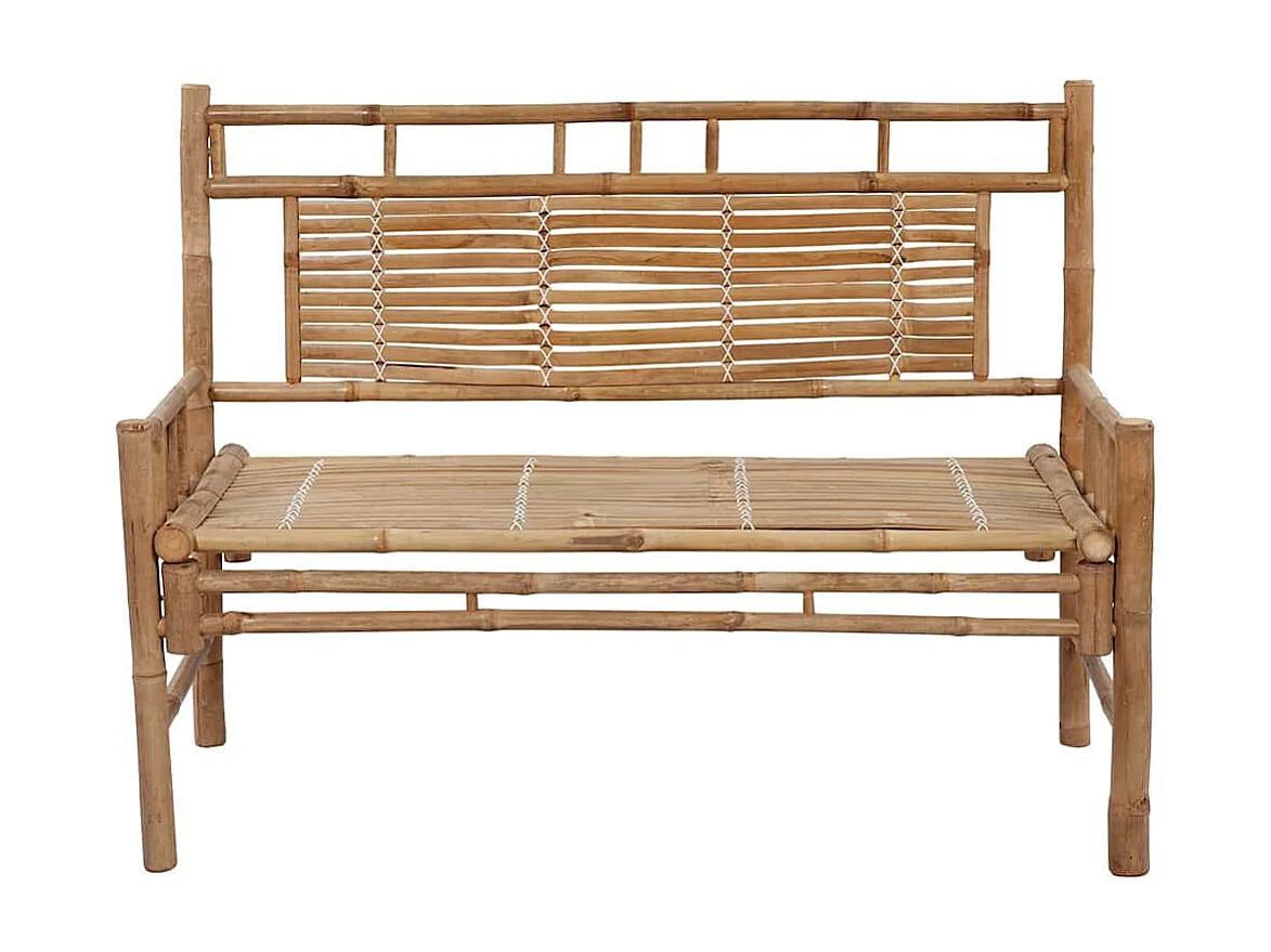 Tuinbank met kussen 120 cm bamboe