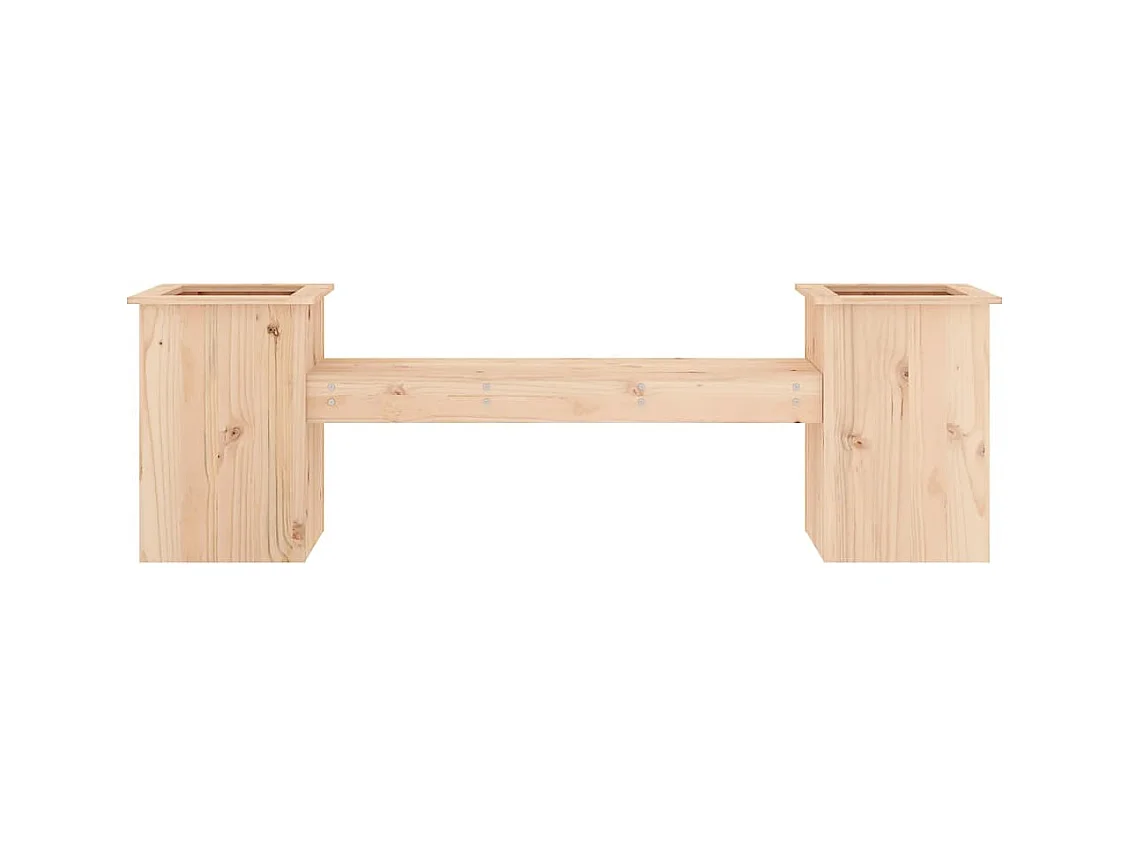 Banc avec jardinières 184,5x39,5x56,5 cm bois massif de pin