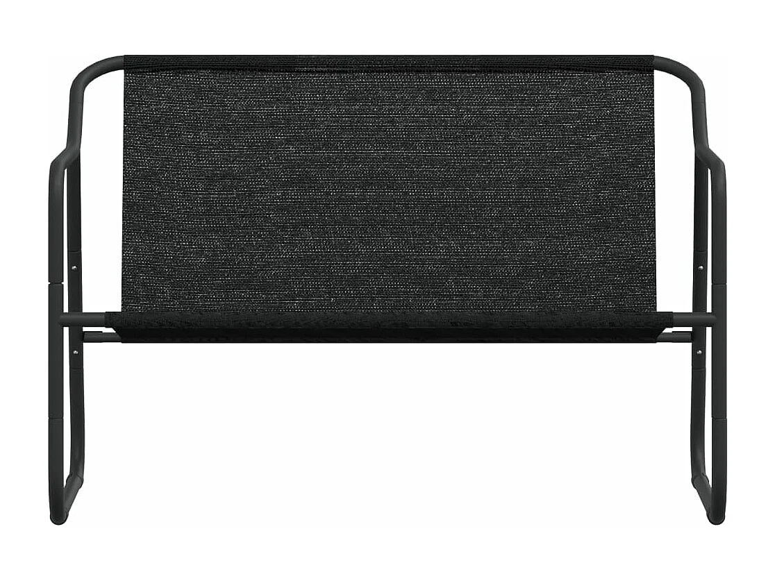 Banc de jardin à 2 places avec coussin anthracite acier