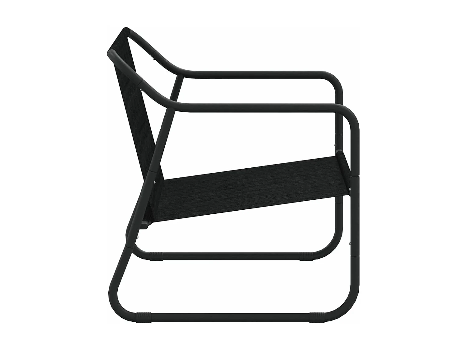 Banc de jardin à 2 places avec coussin anthracite acier