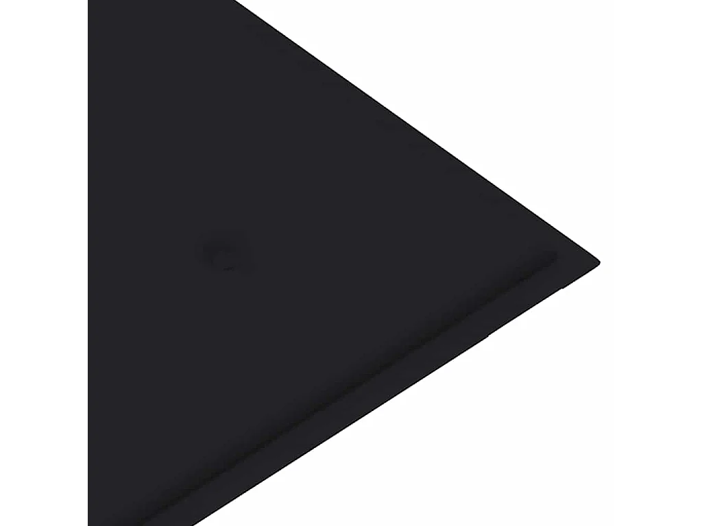 Banc Batavia avec coussin noir 120 cm Bois de teck massif