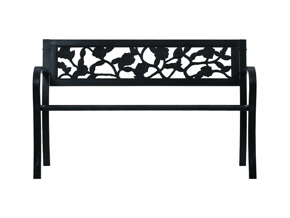 Banco de jardín acero negro 125 cm