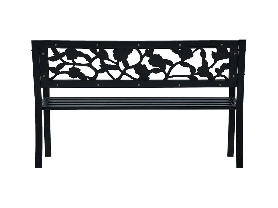 Banco de jardín acero negro 125 cm